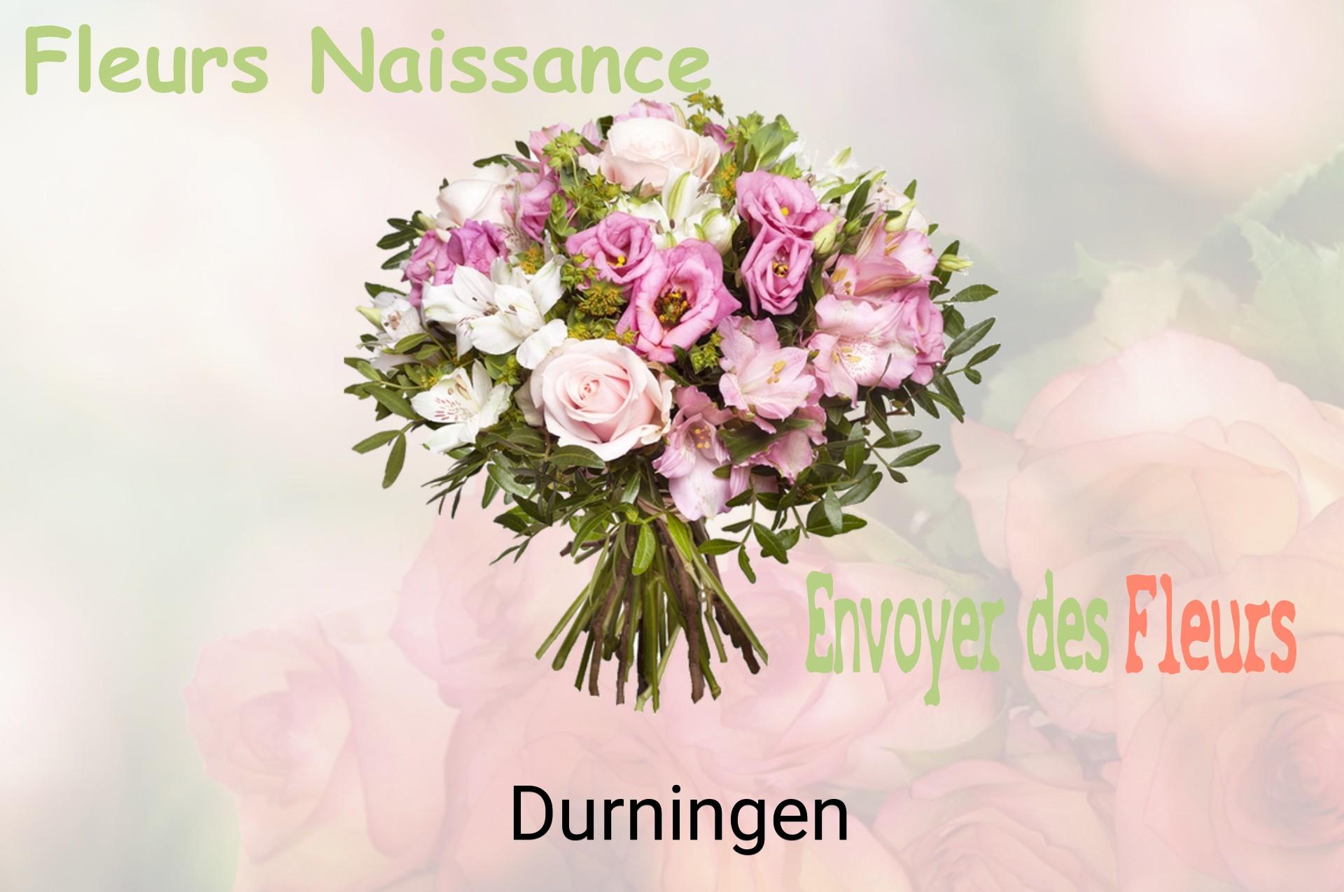 Bouquet de fleurs de naissance livré à Durningen