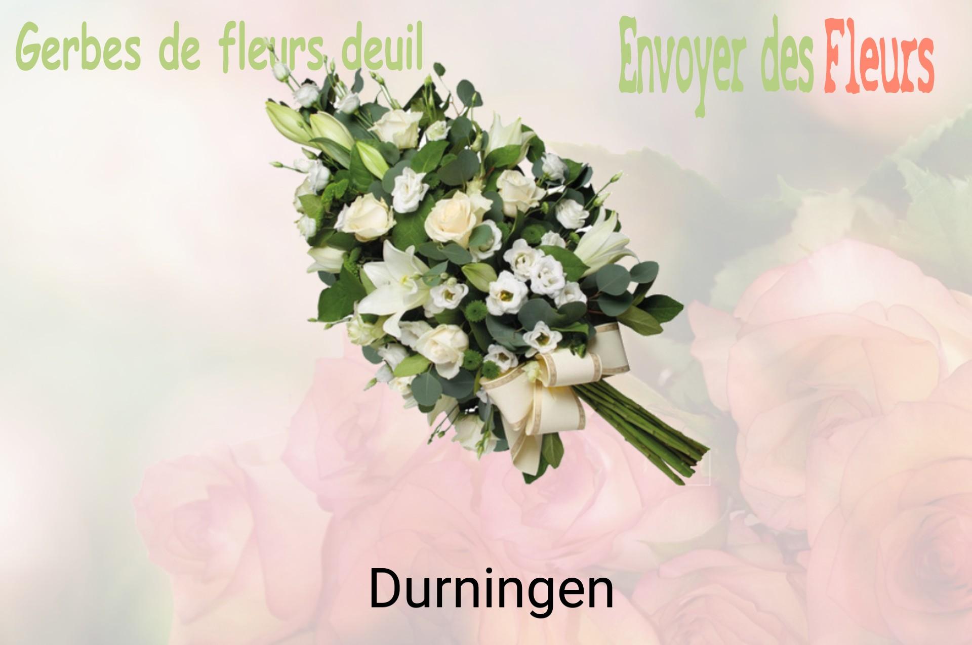 Gerbe de fleurs de deuil livrée à Durningen